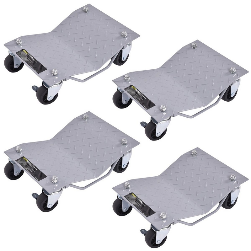 Load image into Gallery viewer, 4 PCS 4 X 3&quot; Set Wheel Dollies Dolly Tire Skates Vehicle Car Auto Repair Moving Diamond - GoplusUS
