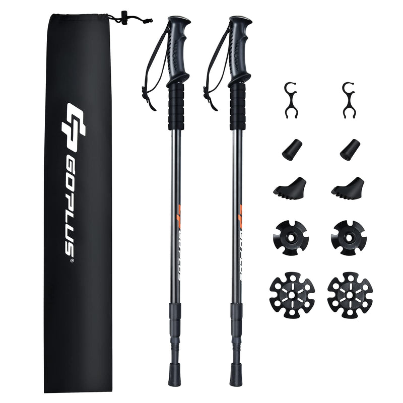 Load image into Gallery viewer, Goplus Trekking Poles, 2 Pack Adjustable Anti-Shock Hiking Walking Climbing Sticks - GoplusUS
