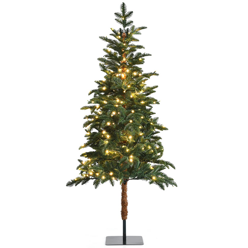 Load image into Gallery viewer, Goplus 6ft Pre-lit Pencil Christmas Tree, Artificial Slim Tree w/ 250 Warm White LED Lights - GoplusUS
