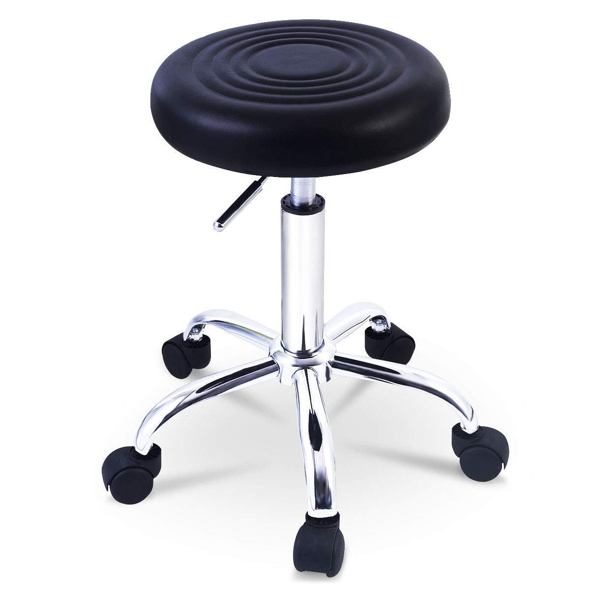 Goplus Adjustable Hydraulic Rolling Swivel Bar Stool Bonded Leather Tattoo Facial Massage Spa - GoplusUS