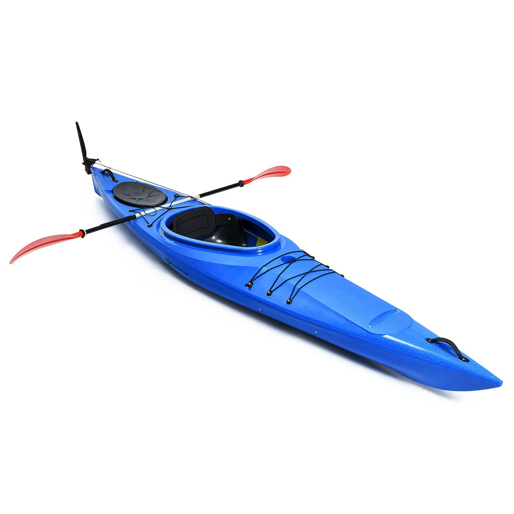 Goplus Single 12 FT Sit-in Kayak, Touring Fishing Keel Kayaks W/ Aluminum Paddle - GoplusUS