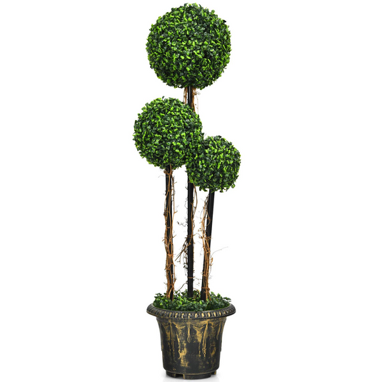 4 Ft Artificial Boxwood Topiary Tree - GoplusUS