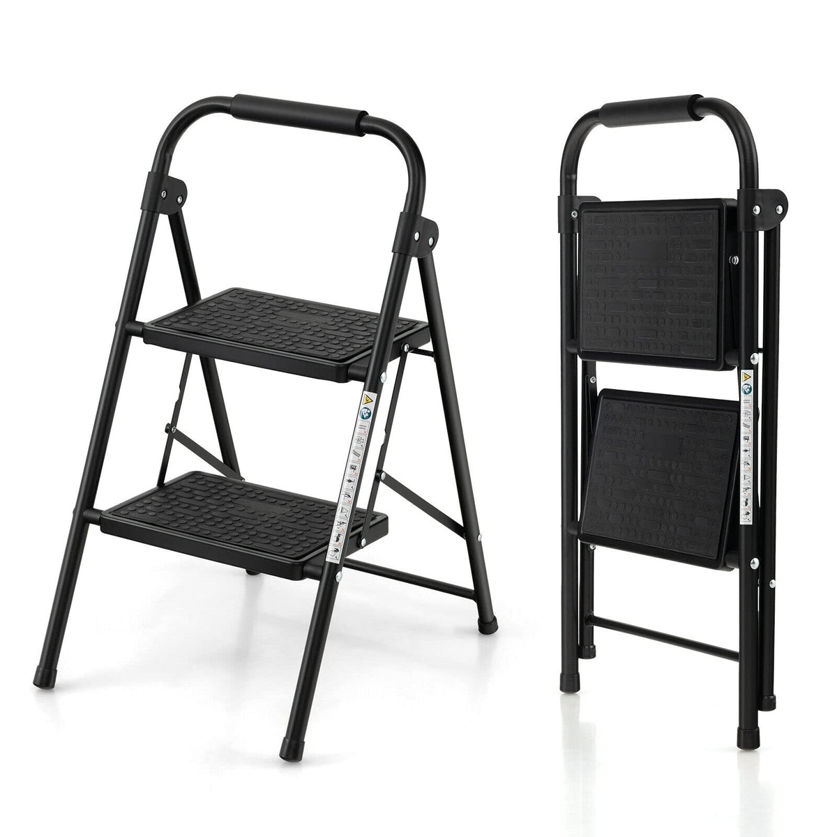 Goplus 2 Step Ladder, Folding Step Stool with Extra Wide and Anti-Slip Pedals