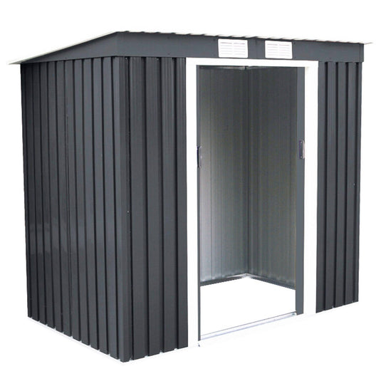 Goplus 4' X 7' Outdoor Storage Shed Garden Sliding Door Outside Tool House