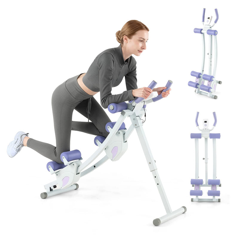 Load image into Gallery viewer, Goplus Foldable Core Abdominal Trainer, AB Workout Machine Exercise Equipment
