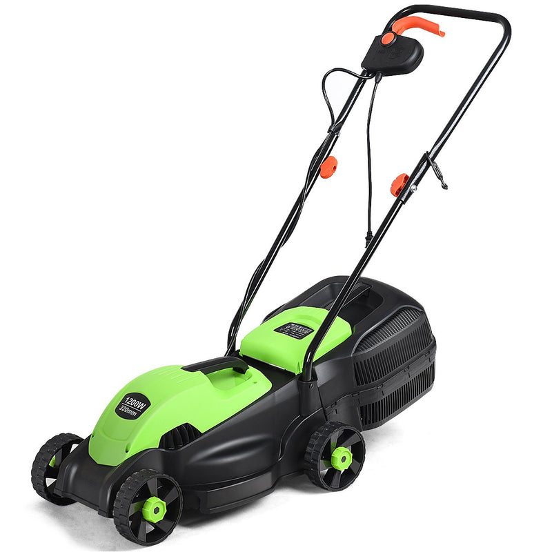 Load image into Gallery viewer, 14-Inch 12 Amp Lawn Mower w/Grass Bag Folding Handle Electric Push Lawn Corded Mower - GoplusUS
