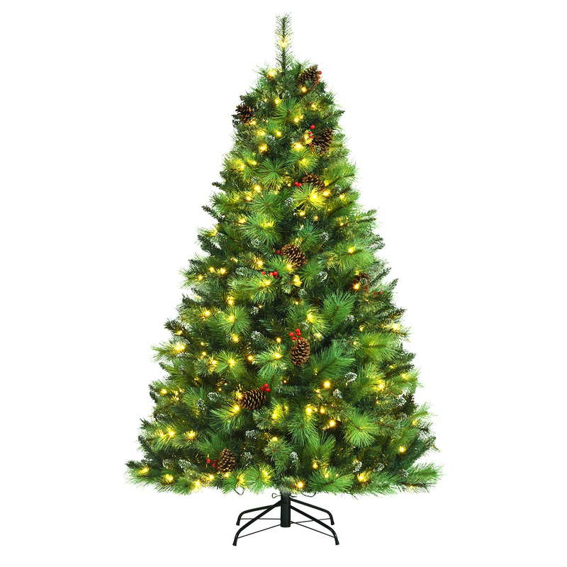 Load image into Gallery viewer, Goplus Artificial Christmas Tree with Lights, Hinged Pre-lit Xmas Tree w/ 814 PVC Tips &amp; Pine Needles - GoplusUS
