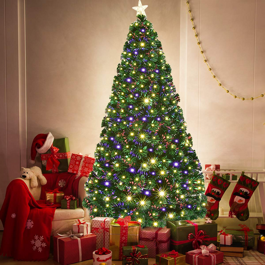 Christmas Tree Fiber Artificial Tree Palm Tree Goplus GoplusUS