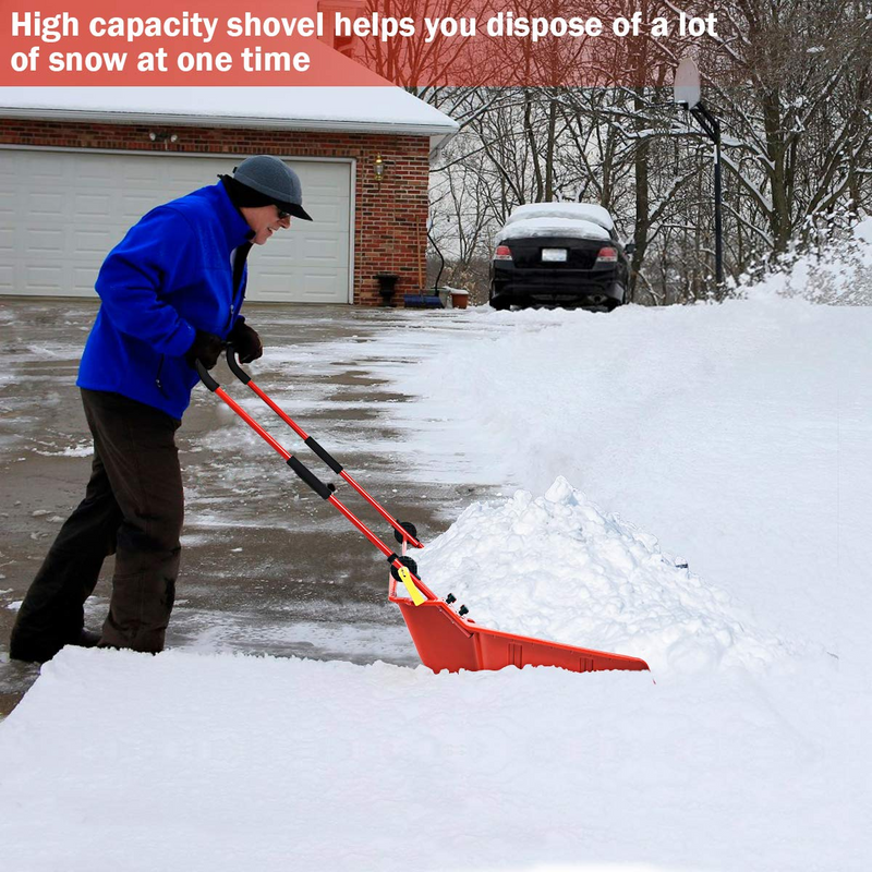 Load image into Gallery viewer, Goplus Snow Shovel, 26&quot; x 24&quot; Folding Poly Sleigh Scoop Pusher - GoplusUS
