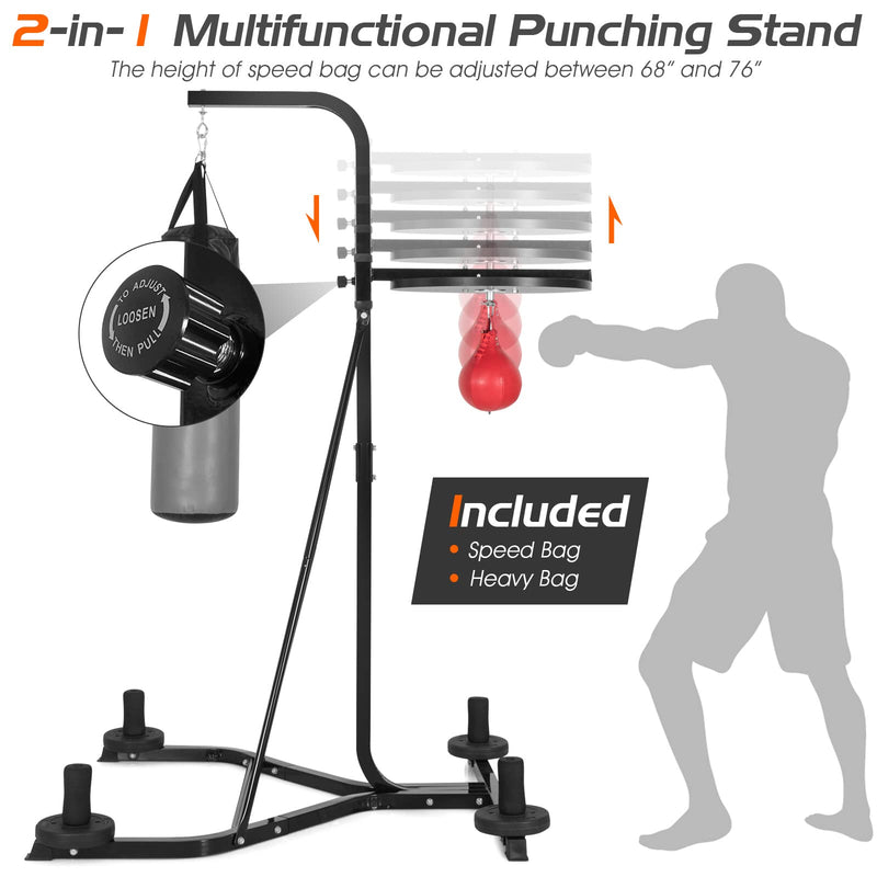 Load image into Gallery viewer, Goplus Boxing Stand for Heavy Bag and Speed Bag - GoplusUS
