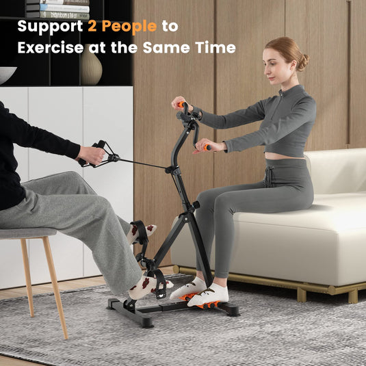 Goplus Pedal Exerciser for Seniors, Adjustable Hand Arm Leg Knee Exercise Equipment