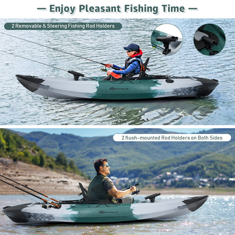 Goplus Sit-on-Top Fishing Kayaks for Adults, 9.7 FT One Person Recreat –  GoplusUS