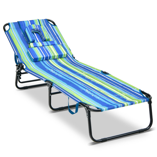 Goplus Beach Chaise Lounge Chair - GoplusUS