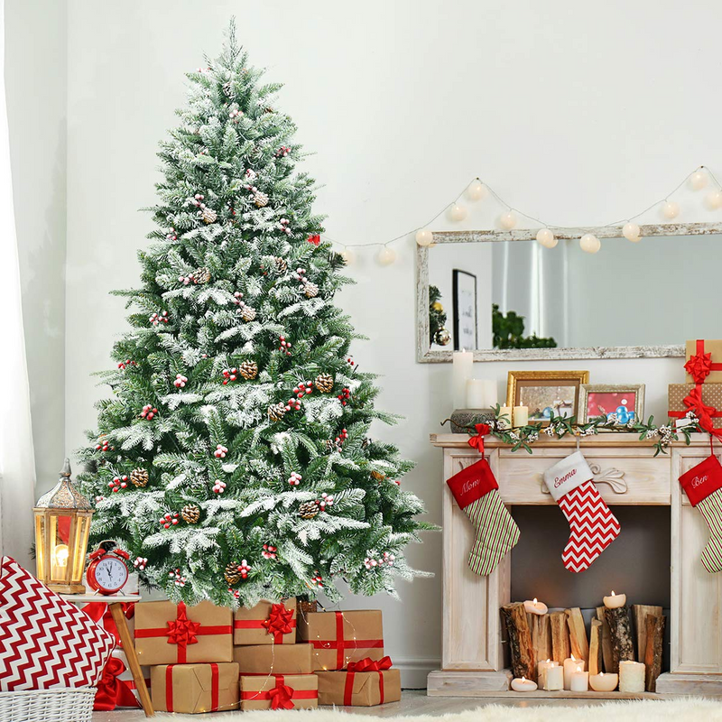 Load image into Gallery viewer, Goplus 6.5FT Snow Flocked Christmas Tree - GoplusUS

