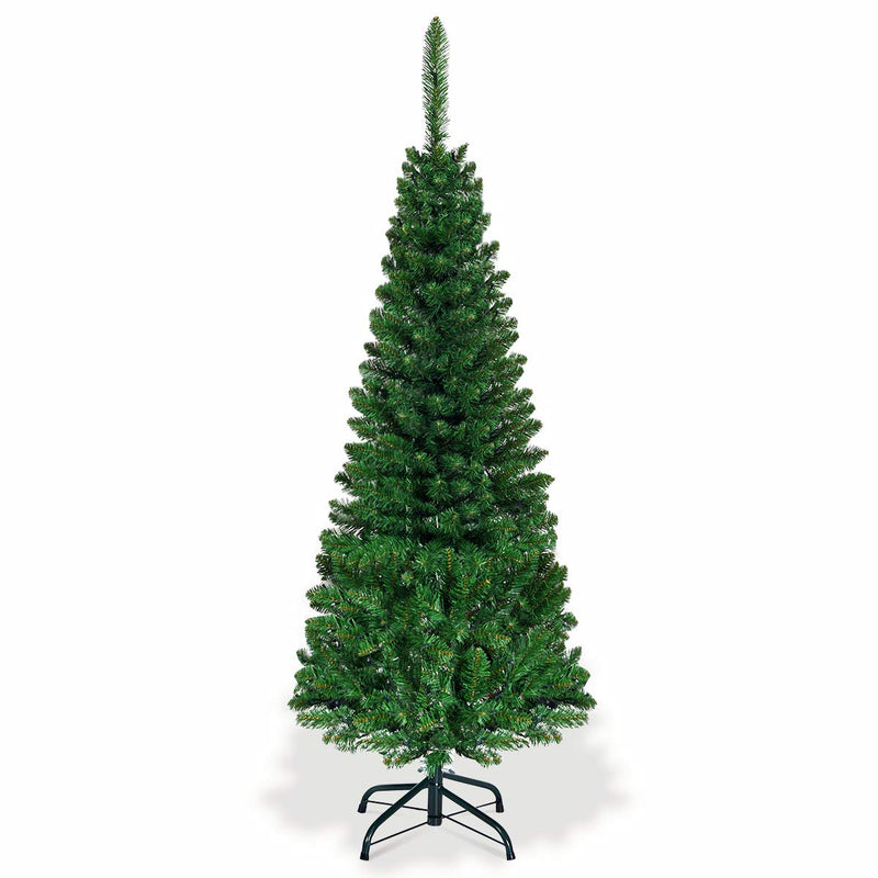 Load image into Gallery viewer, Goplus 4.5FT / 6.5FT / 7.5FT Prelit Pencil Christmas Tree, Premium Hinged Fir Tree - GoplusUS
