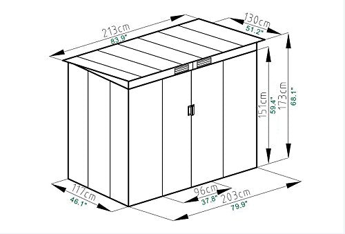 Load image into Gallery viewer, Goplus 4&#39; X 7&#39; Outdoor Storage Shed Garden Sliding Door Outside Tool House
