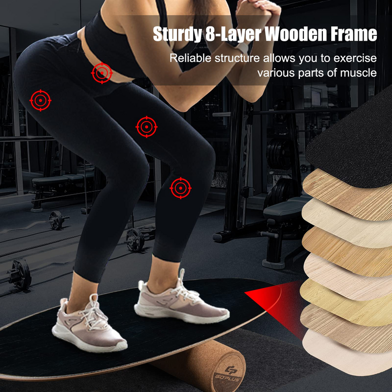 Load image into Gallery viewer, Goplus Balance Board Trainer, 500 LBS Weight Capacity Balancing Board for Core Strength, Skateboard - GoplusUS
