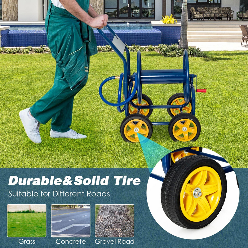 GARDEN HOSE REEL Cart,Lawn Water Planting Cart with Wheels
