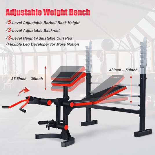 Goplus Adjustable Olympic Weight Bench - GoplusUS