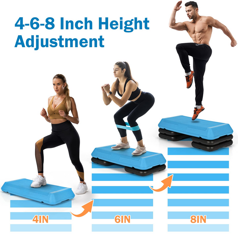 Load image into Gallery viewer, Goplus 29&#39;&#39; Workout Aerobic Stepper, 4&#39; 6&#39; 8&#39; Height Adjustable Step Platform - GoplusUS
