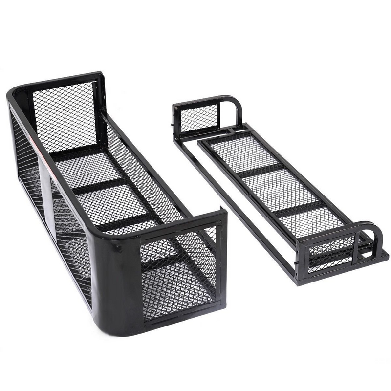 Load image into Gallery viewer, Goplus Universal ATV Front Cargo Basket and Rear Drop Rack Set Luggage Carrier Steel Mesh Surface - GoplusUS
