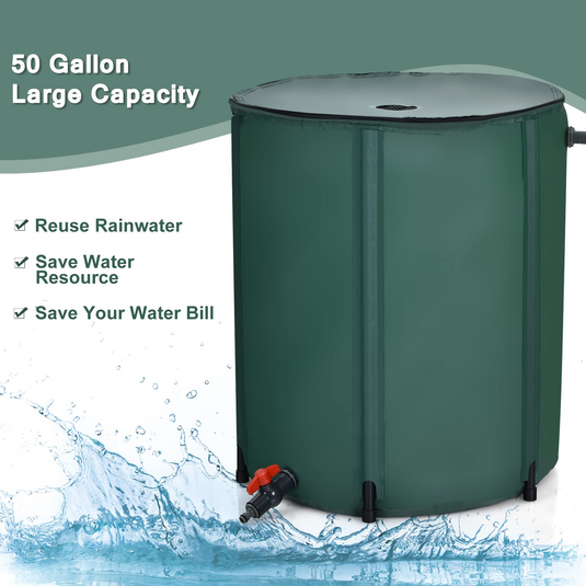 Goplus Portable Rain Barrel Water Collector Collapsible Tank - GoplusUS
