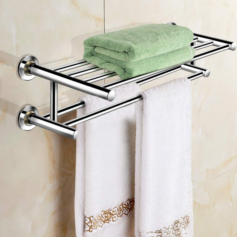 Load image into Gallery viewer, Goplus 24&#39;&#39; Towel Rack, Stainless Steel Metal Bathroom Towel Bar - GoplusUS
