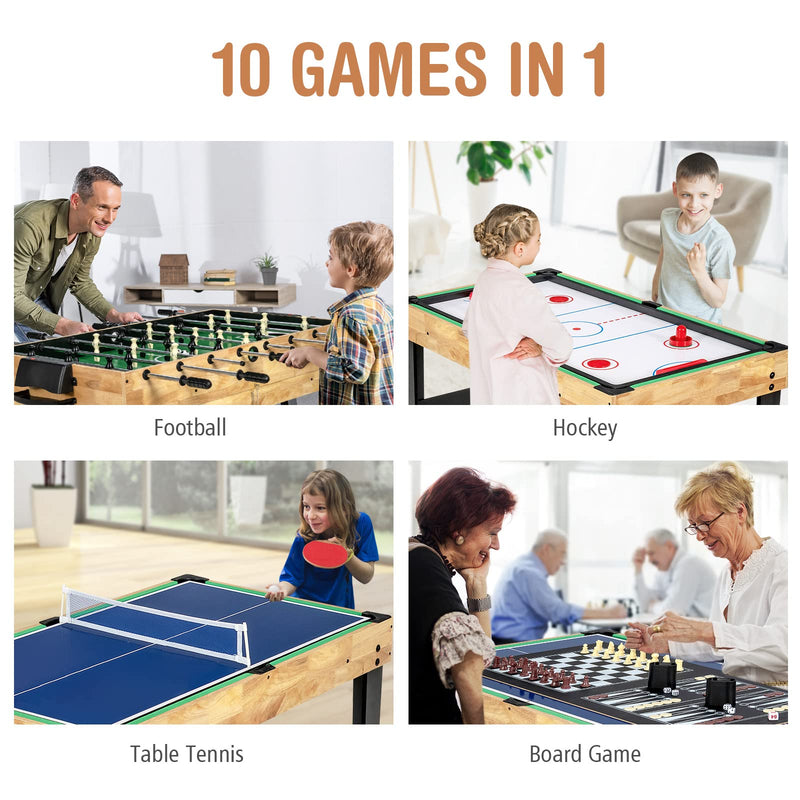 Load image into Gallery viewer, 10-in-1 Combination Multi Game Table Set - GoplusUS
