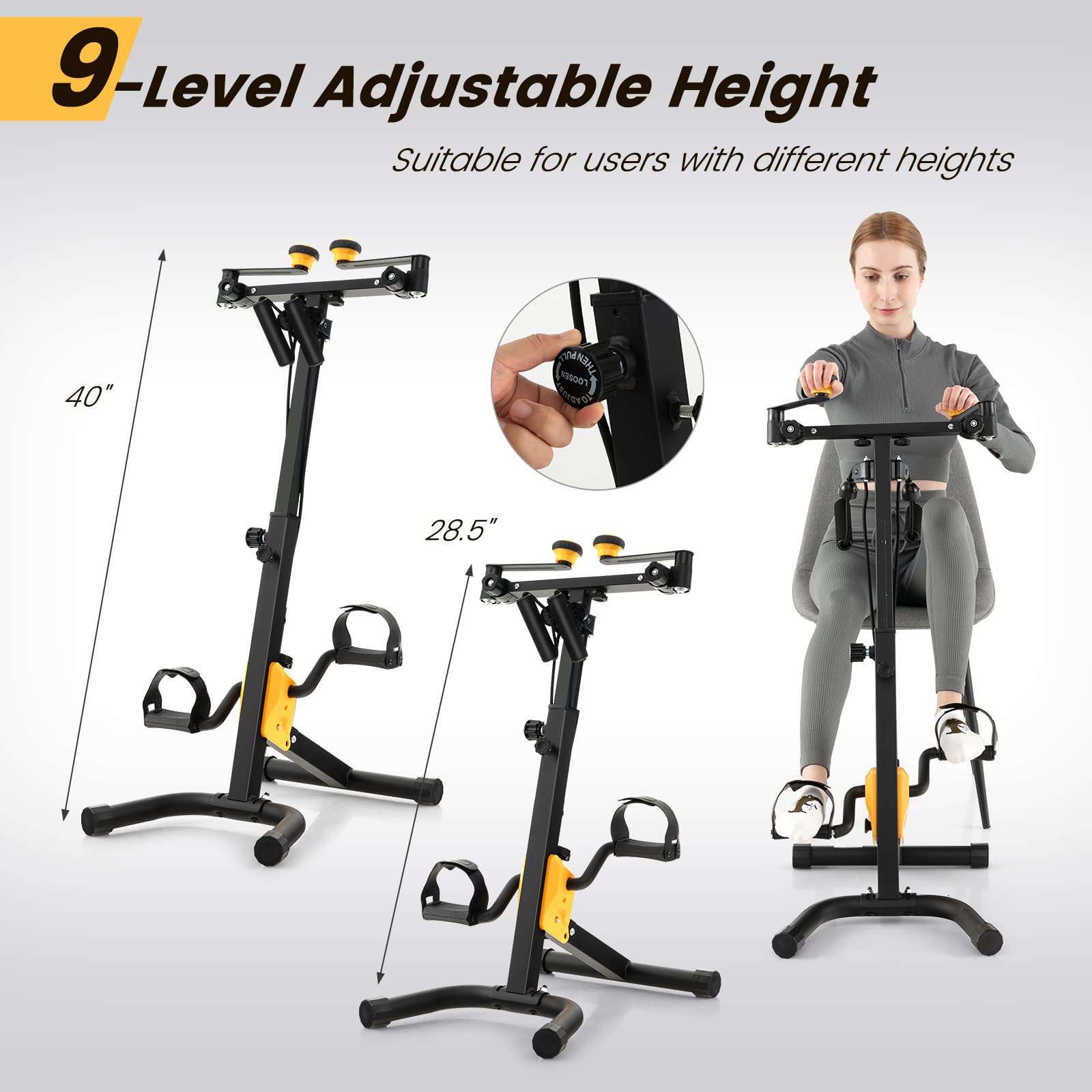 Goplus Foldable Pedal Exerciser for Seniors