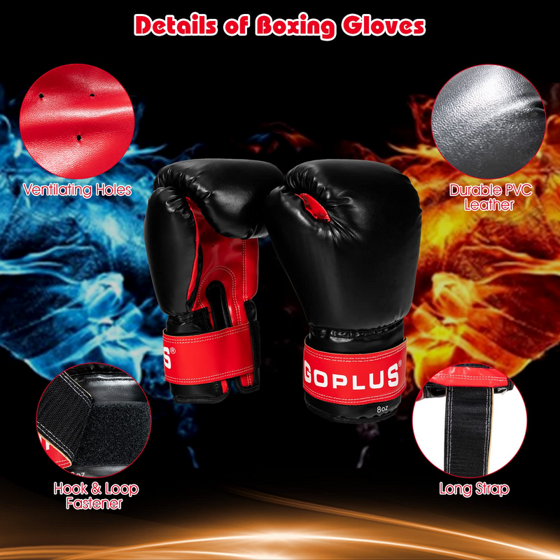 Load image into Gallery viewer, Goplus Punching Bag Set for Kids , Filled Boxing Heavy Bag with Punching Gloves &amp; Hand Wraps - GoplusUS
