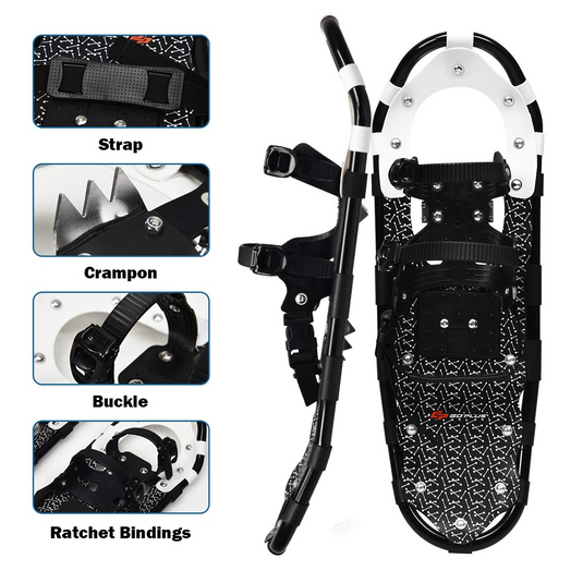 Goplus 21"/25"/30" Snowshoes for Men and Women, Lightweight Aluminum Alloy All Terrain Snow Shoes - GoplusUS
