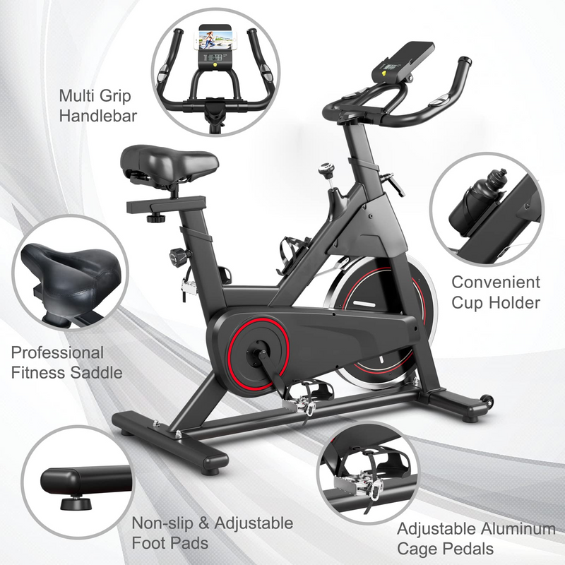 Load image into Gallery viewer, Goplus Indoor Exercise Bike, Cycling Workout Stationary Bike with LCD Monitor - GoplusUS
