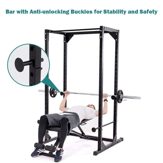 Power Rack Heavy Duty Adjustable Power Cage Multi-Function Fitness Squat Cage for a Complete Home Gym