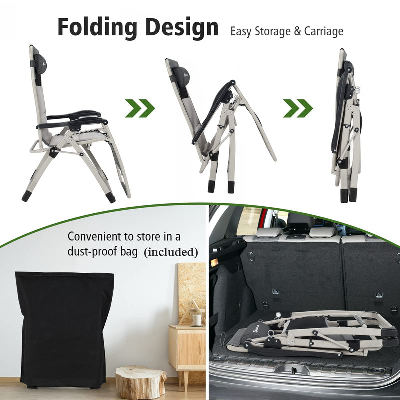 Load image into Gallery viewer, Folding Zero Gravity Chair, Removable Head Pillow, 660 lbs Weight Capacity - GoplusUS
