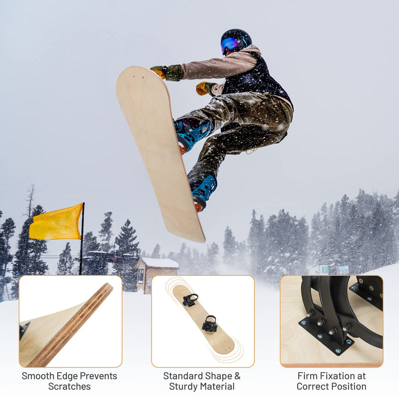 Load image into Gallery viewer, Wood Snowboard, Sledding Board W/ Adjustable Step-in Bindings, Contoured Foot Deck
