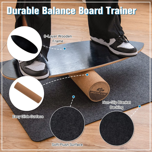 Goplus Balance Board Trainer 500 LBS Weight Capacity Balancing Board GoplusUS