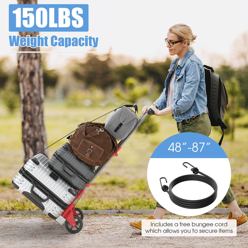 Load image into Gallery viewer, Goplus Folding Hand Truck, 150 LBS Weight Capacity Portable Cart with Telescoping Handle
