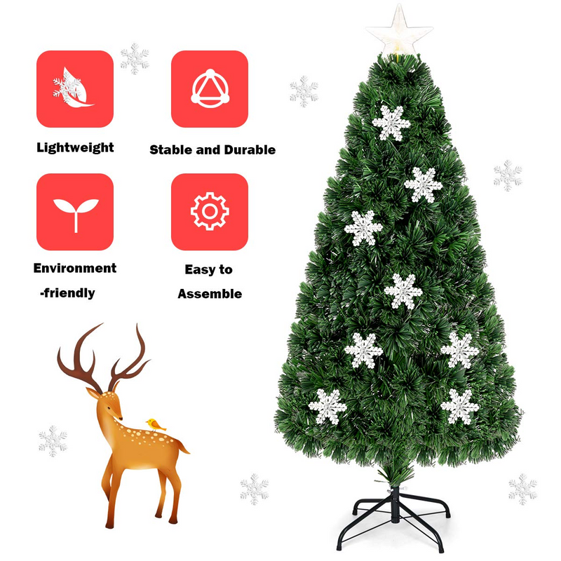 Load image into Gallery viewer, Goplus Pre-Lit Fiber Optic Artificial Christmas Tree - GoplusUS
