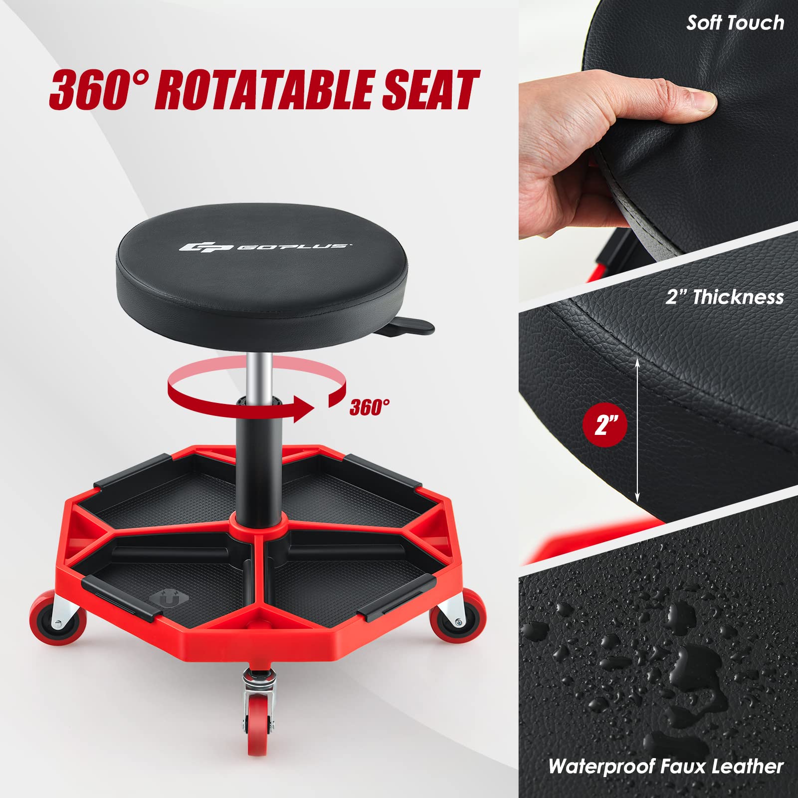 Goplus Rolling Mechanic Stool