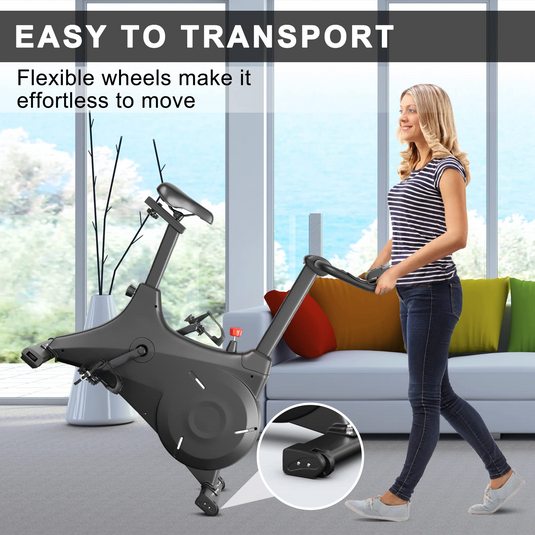Goplus Exercise Bike, Magnetic Resistance Stationary Bike with Bulit-in Safe Flywheel, Comfortable Seat Cushion - GoplusUS