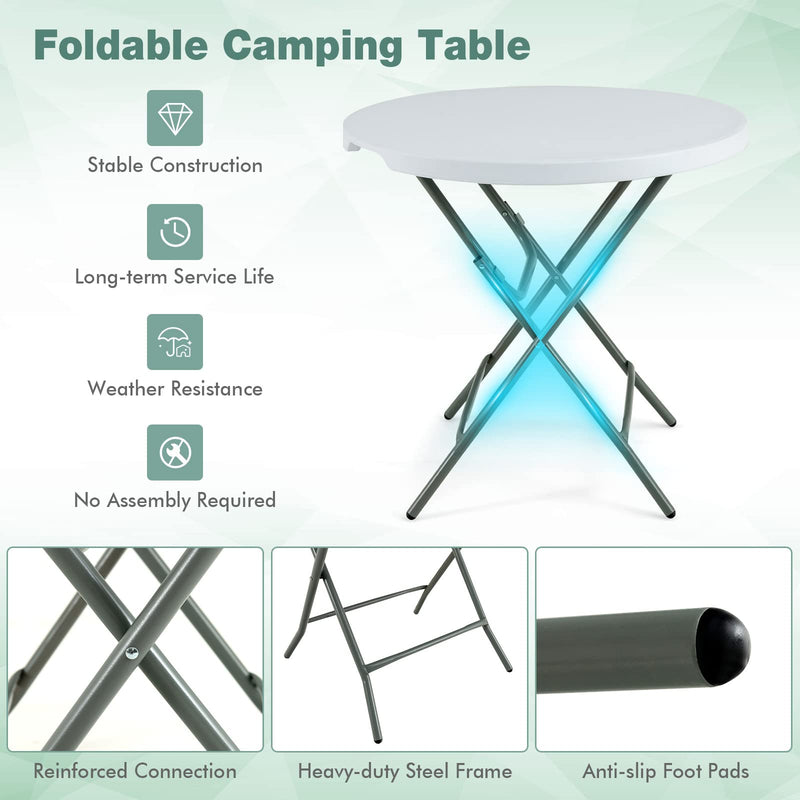 Load image into Gallery viewer, Goplus 32&#39;&#39; Round Folding Table, Foldable Plastic Card Table - GoplusUS
