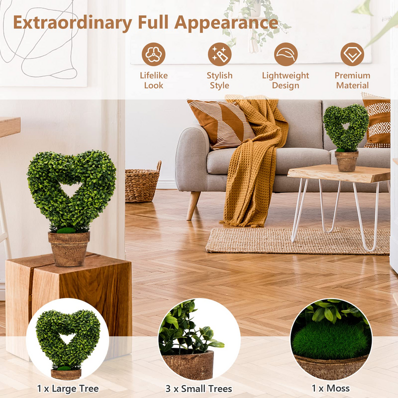 Load image into Gallery viewer, Goplus 4 Pack Artificial Boxwood Topiary Trees - GoplusUS
