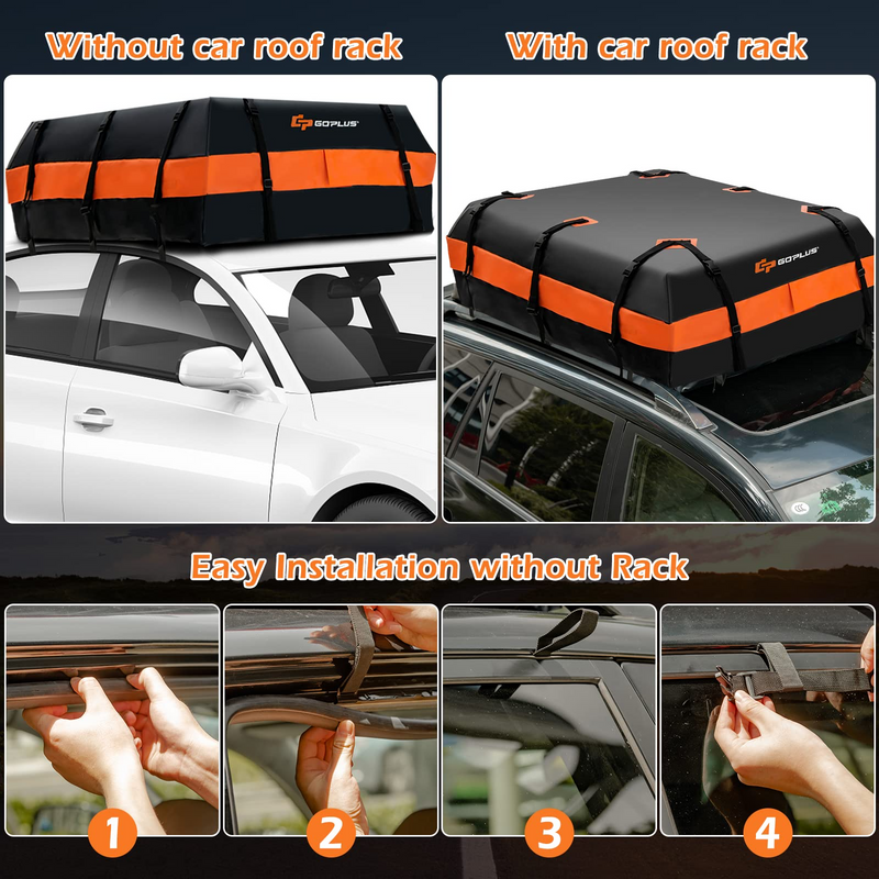 Load image into Gallery viewer, Goplus Car Rooftop Cargo Carrier Bag, 21 Cubic 100% Waterproof Soft Car Roof Bag for All Vehicles with/Without Rack - GoplusUS
