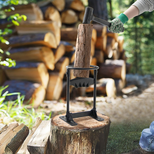 Goplus Firewood Kindling Splitter, High-Carbon Steel Manual Wood Splitter - GoplusUS