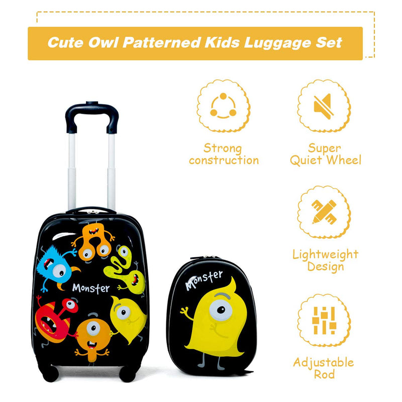 Load image into Gallery viewer, Goplus 2PC Kids Luggage, 12&quot; &amp; 16&quot; Kids Carry On Luggage Set - GoplusUS
