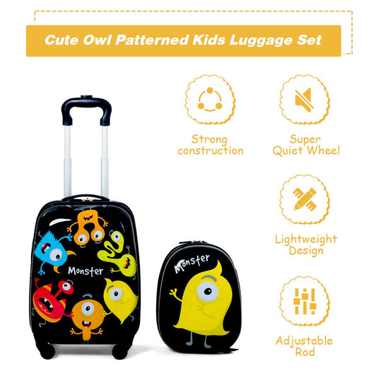 Goplus 2PC Kids Luggage, 12" & 16" Kids Carry On Luggage Set - GoplusUS