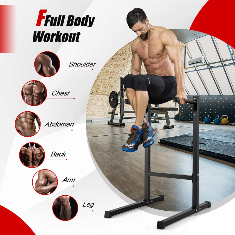 Load image into Gallery viewer, Goplus Multifunctional Dip Stand Dip Station, 600 LBS Capacity Heavy Duty Dip Bar Push Up Bar
