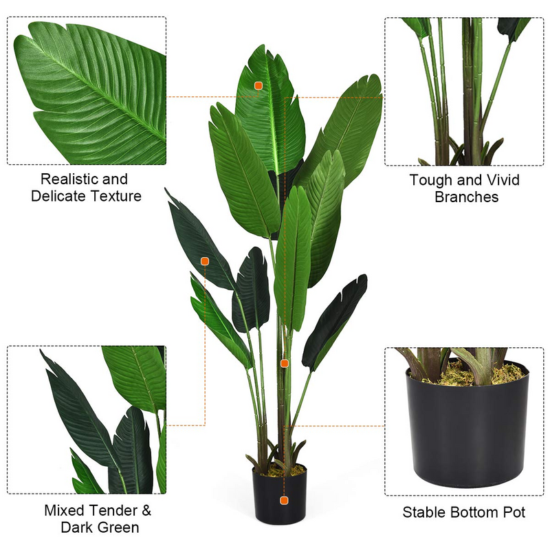 Load image into Gallery viewer, Goplus 5.3 Feet Bird of Paradise Artificial Plant - GoplusUS
