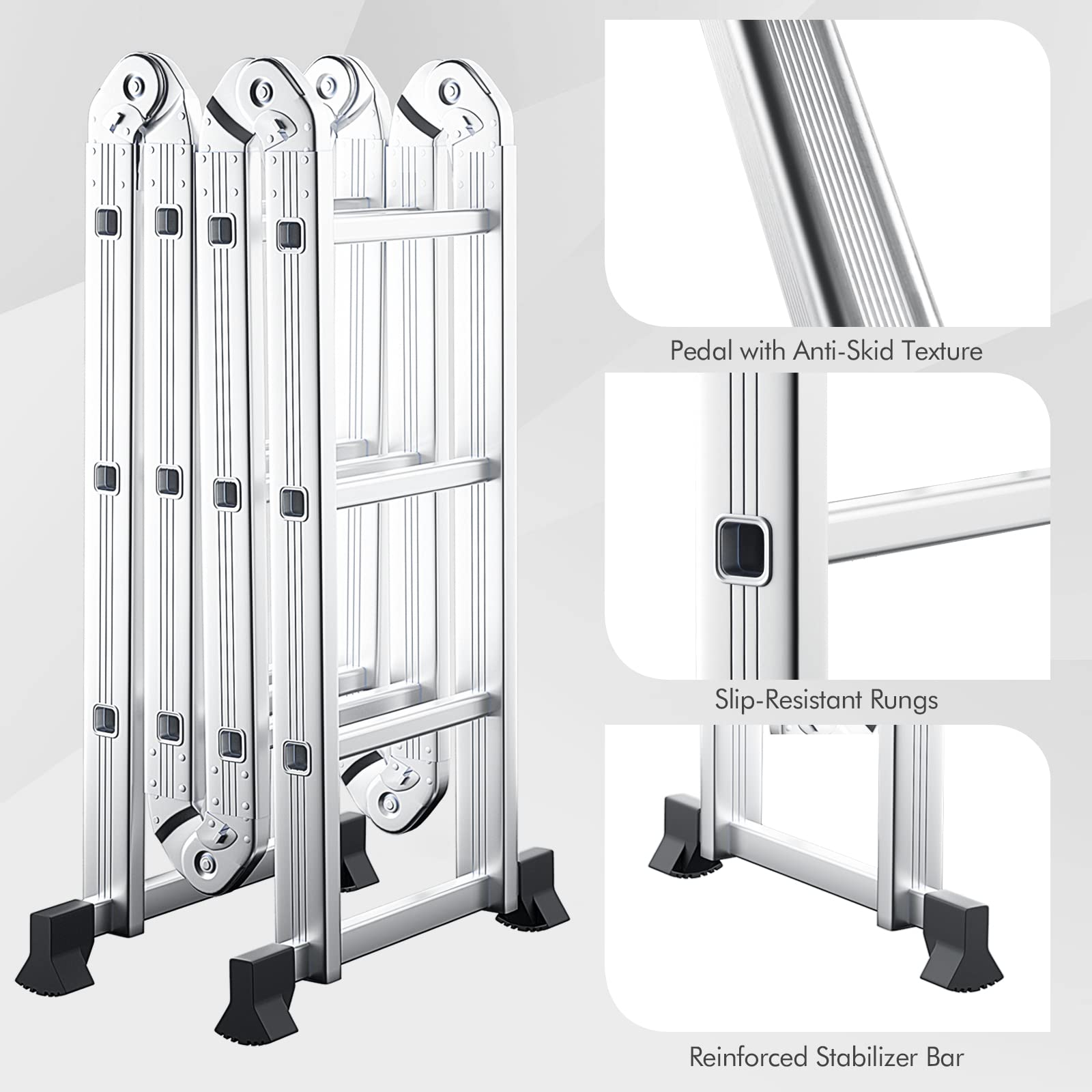 Goplus 12.2 FT Folding Step Ladder