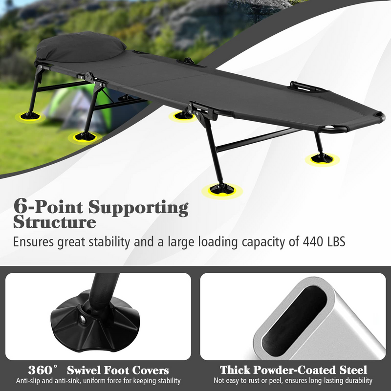 Load image into Gallery viewer, Goplus Folding Camping Cot W/Detachable Mattress - GoplusUS
